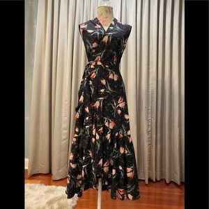 Rebecca Taylor ikat floral midi wrap dress